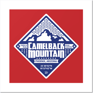 Camelback Mountain (Blue) - Americana Posters and Art